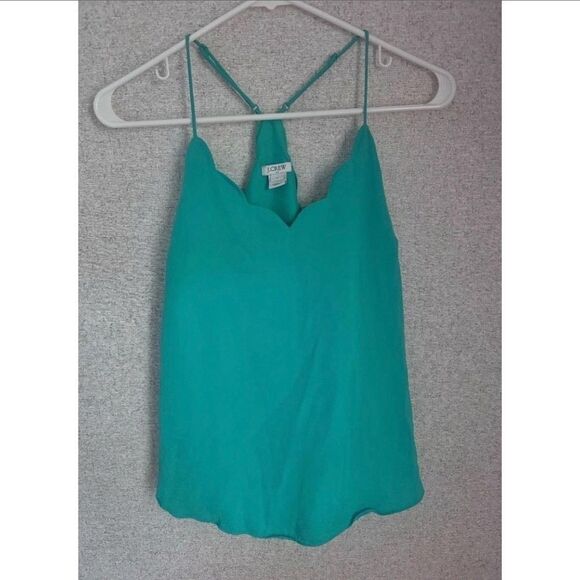J. Crew teal camisole top size 4 - Picture 1 of 2